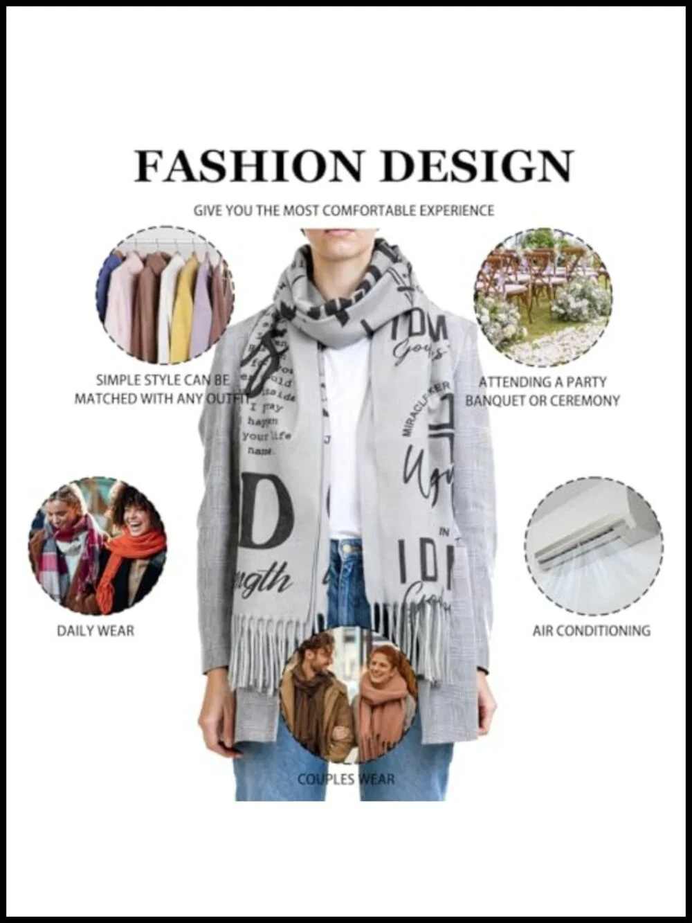 Pashmina Prayer Shawl Wrap for Women Religious Christian Gift